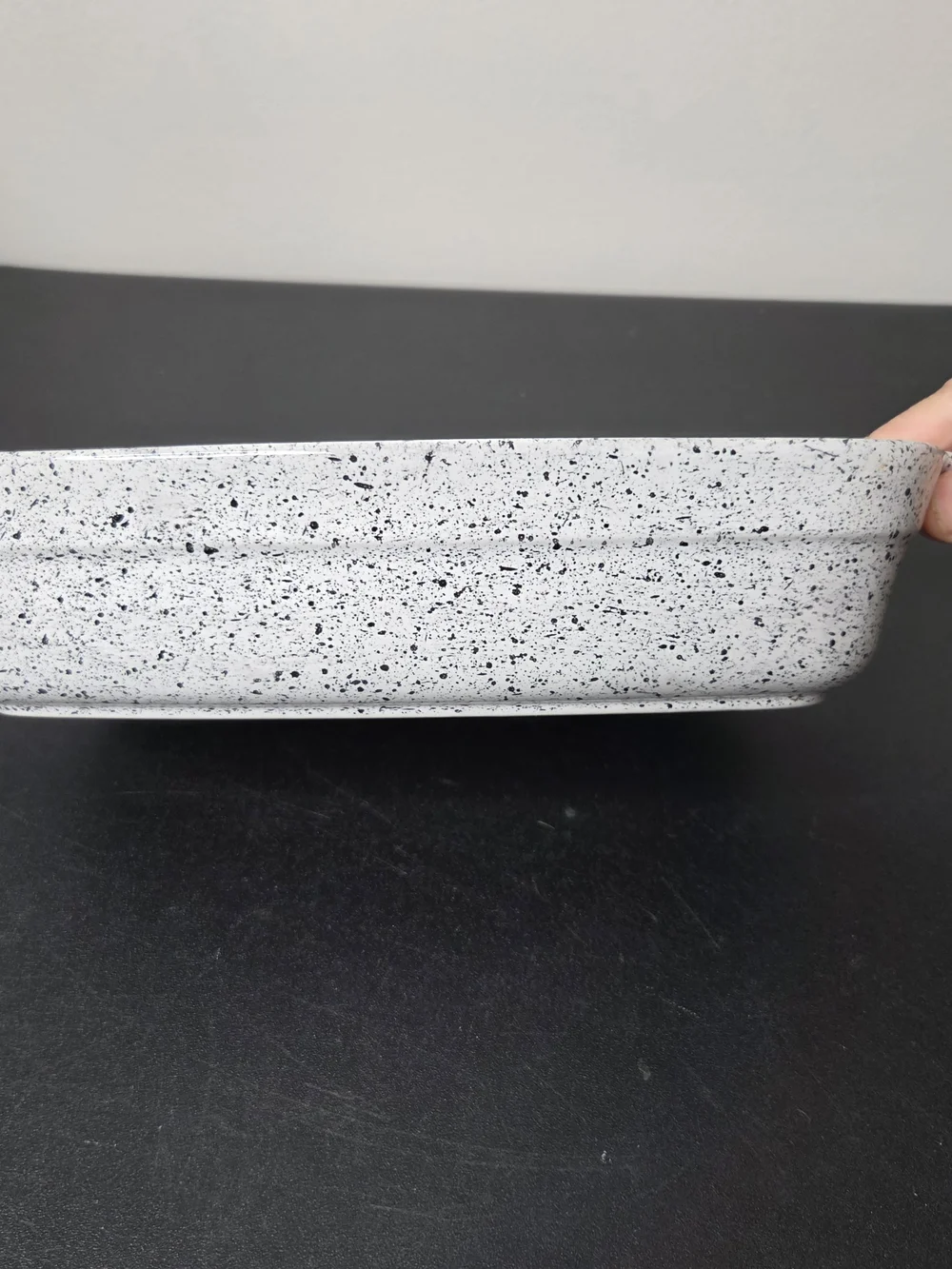 Speckled White Stoneware Baking Dish Made In Portugal